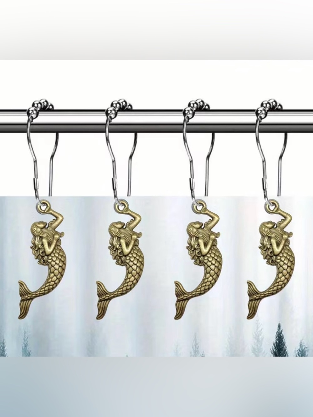 12pcs Mermaid Shower Curtain Rings.